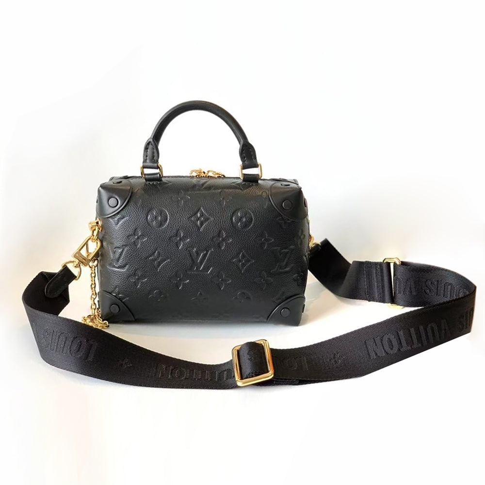 Pre-Owned Authentic Louis Vuitton Petite Malle Souple Black M45394