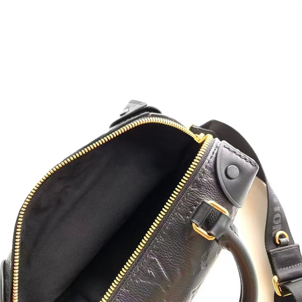 Pre-Owned Authentic Louis Vuitton Petite Malle Souple Black M45394