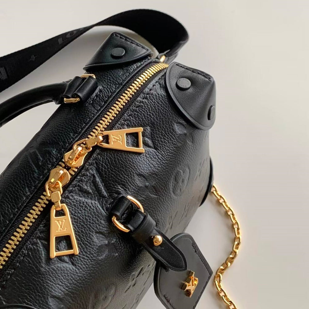 Pre-Owned Authentic Louis Vuitton Petite Malle Souple Black M45394
