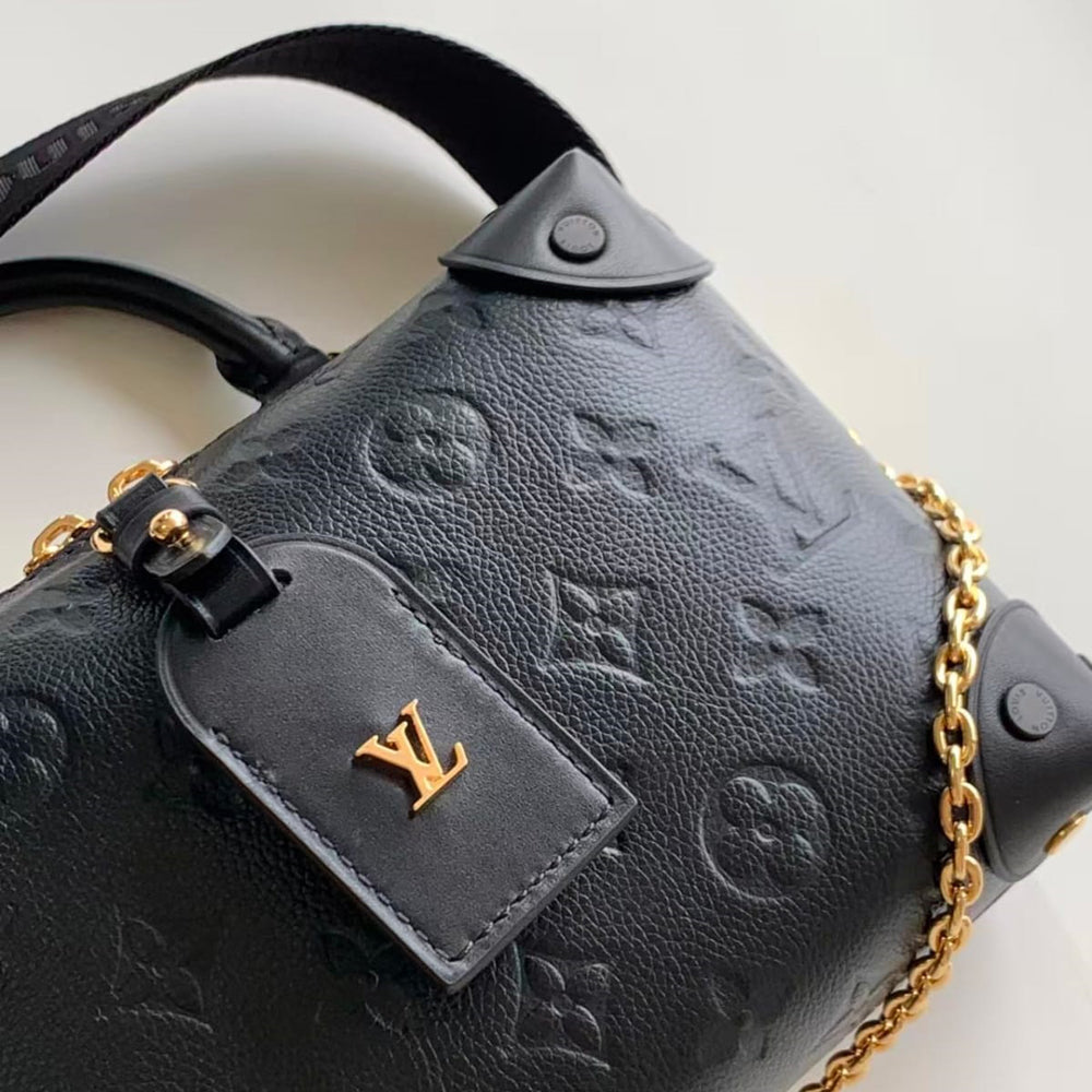 Pre-Owned Authentic Louis Vuitton Petite Malle Souple Black M45394