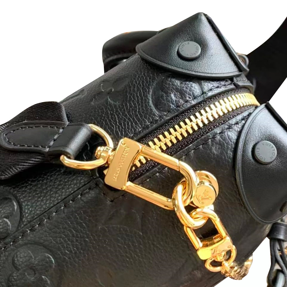 Pre-Owned Authentic Louis Vuitton Petite Malle Souple Black M45394
