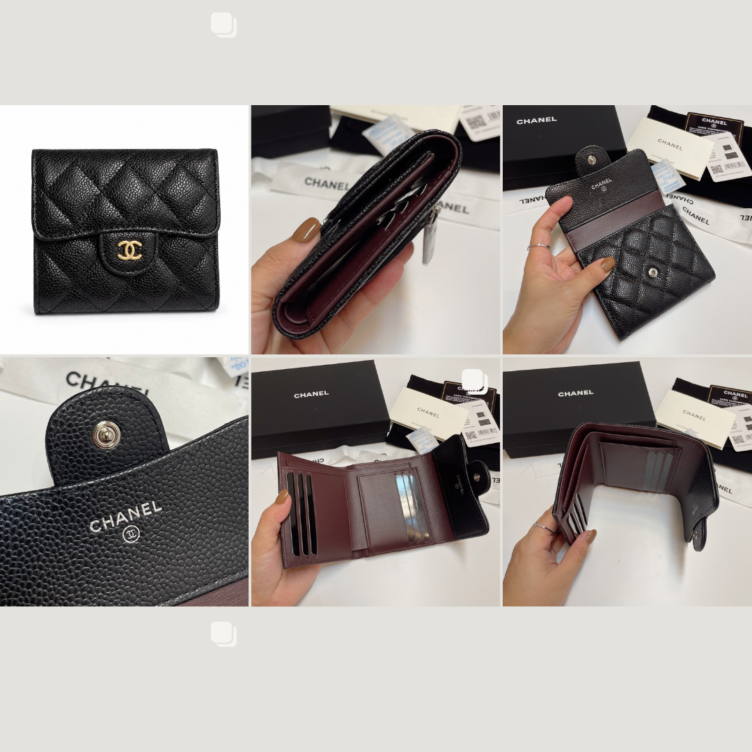 Chanel Classic Small Trifold Wallet in Black