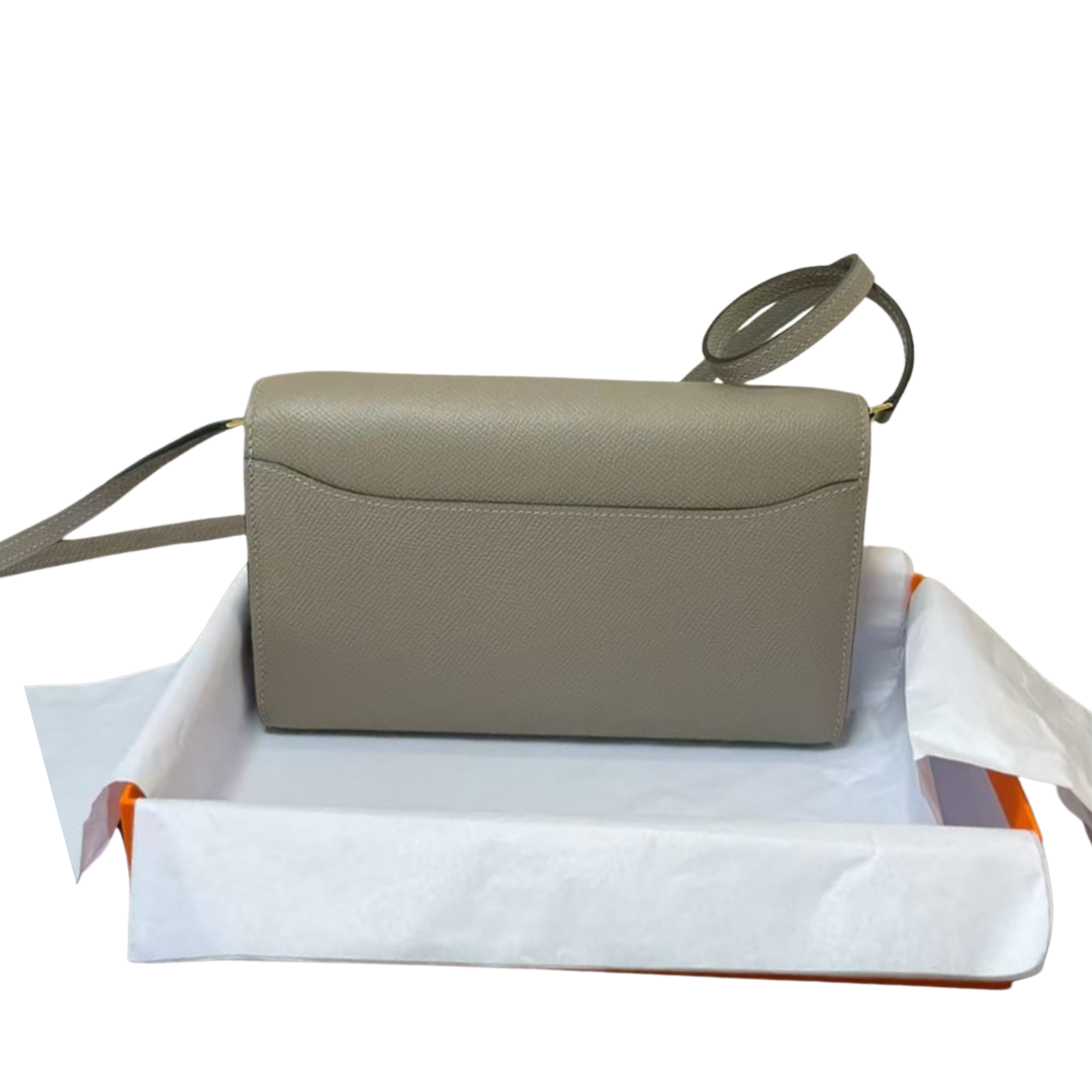 Hermes Constance Large Calfskin Wallet with Gold Hardware – Pre-Owned Authentic