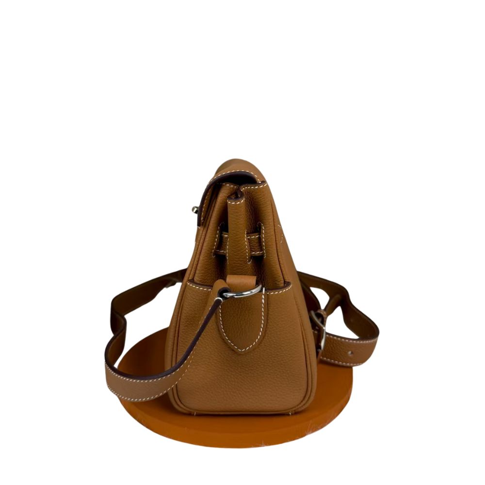Hermès Kelly Messenger PM Bag – Yellow Leather with Palladium Hardware – Pre-Owned Authentic