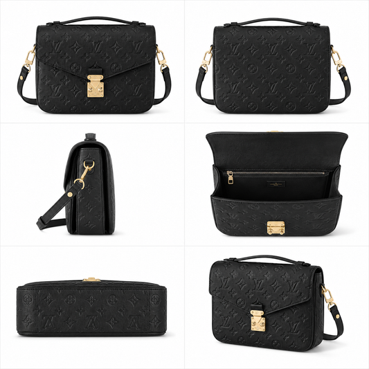 Louis Vuitton Pochette Metis Black - Pre-Owned Authentic