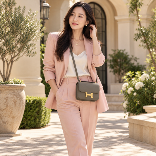 Hermès Constance 18 Grey Epsom leather lifestyle