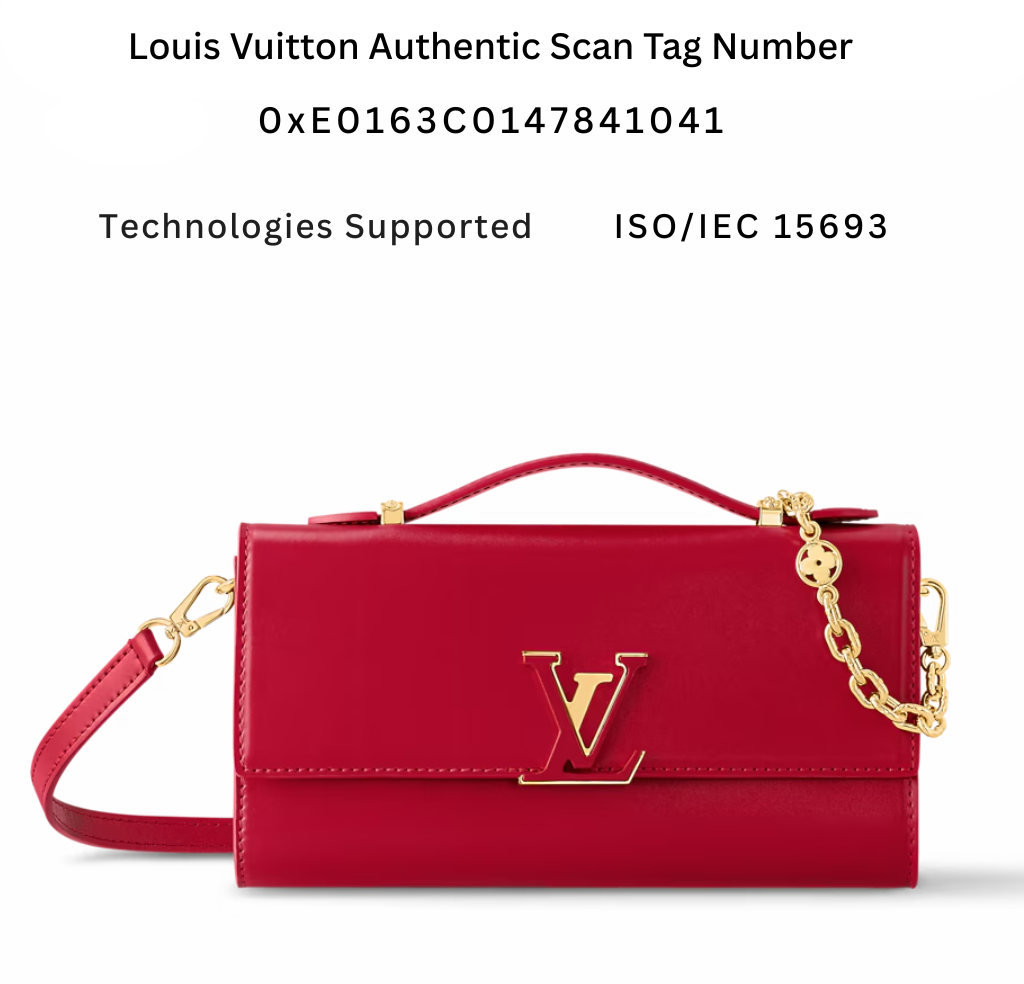 M12710 Pre-Owned Authentic Wallet On Chain Capucines Red