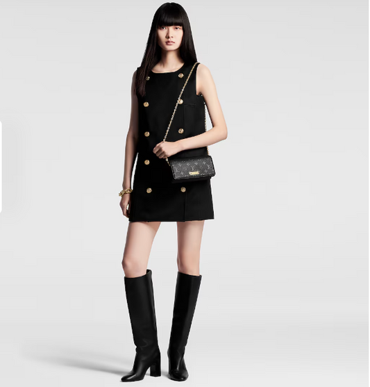 46919 Louis Vuitton Wallet on Chain Lily Monogram Empreinte Leather with Authentic RFID Tag