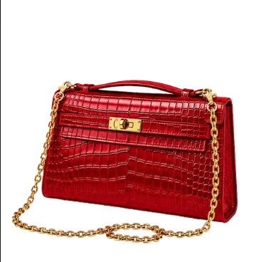 Pre-Owned Authentic - Hermes Kelly Pochette Red