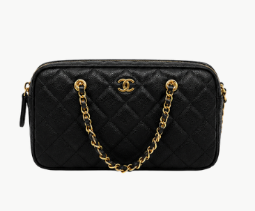 Pre-Owned Authentic - Chanel 25P Mini Bowling Bag / Barrel Clutch Black
