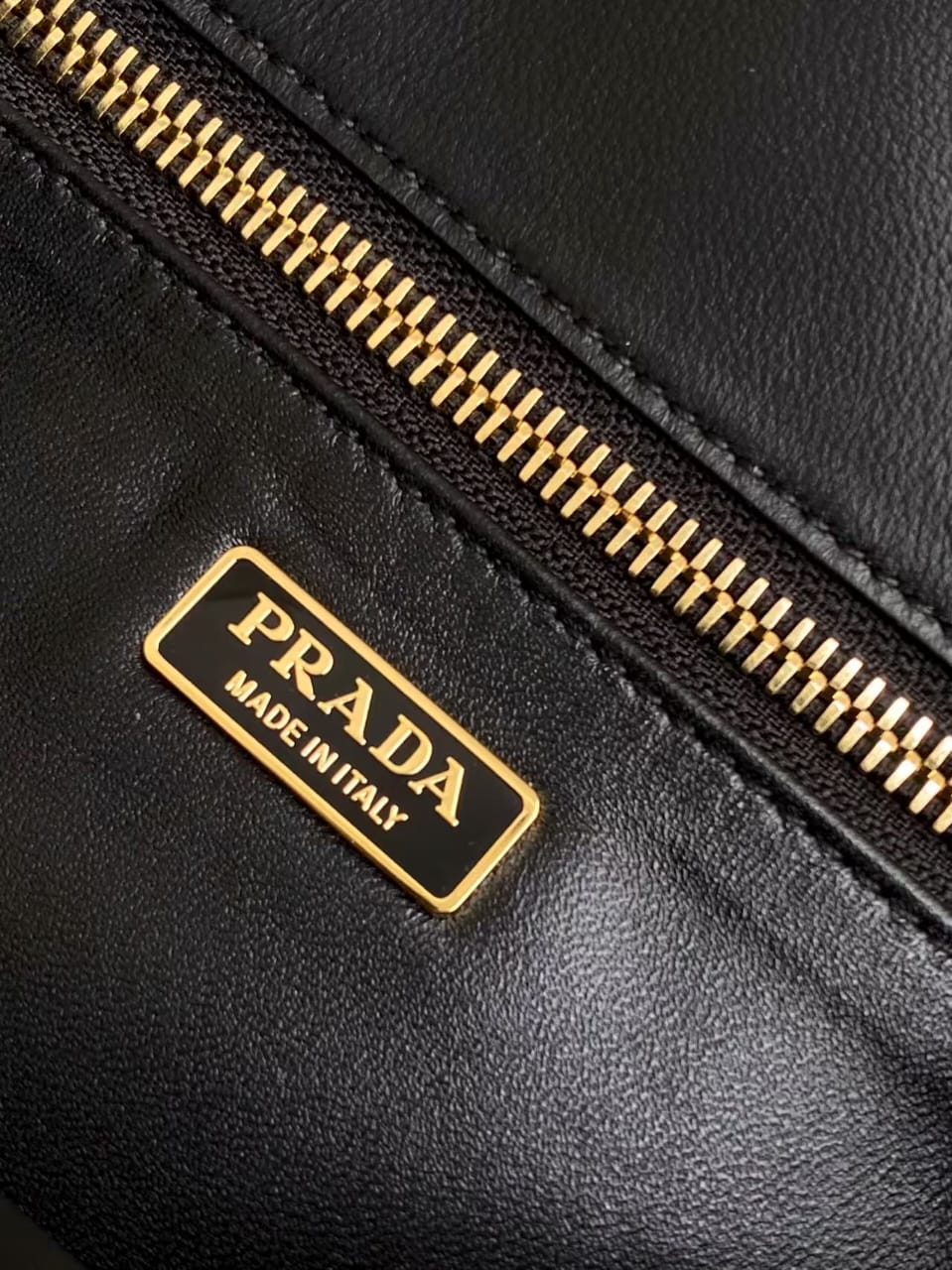 Pre-Owned Authentic Prada Calfskin Soft Sound Charms Shoulder Bag in Black