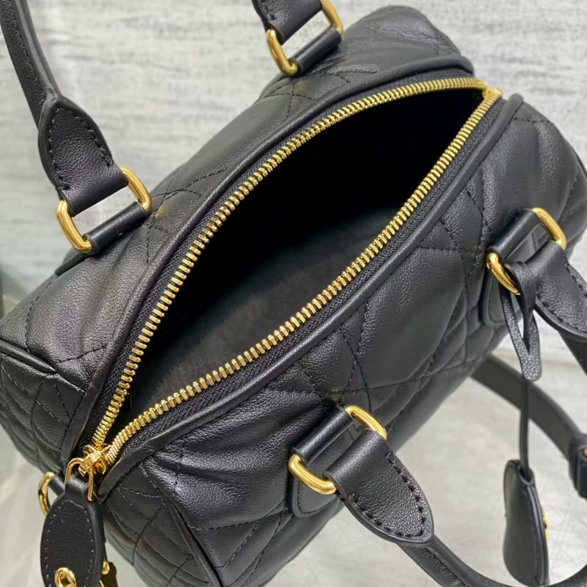 Dior Groove 20 Bag – Black Calfskin with Macrocannage Quilting Pre-Owned Authentic