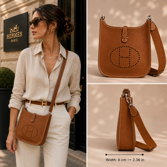 Hermes Evelyne 23 Taurillon Clemence Tan lifestyle collage
