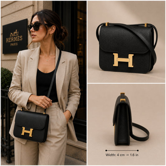 Hermes Constance 18 Epsom Leather Black with Gold Hardware - Pre-Owned Authentic
