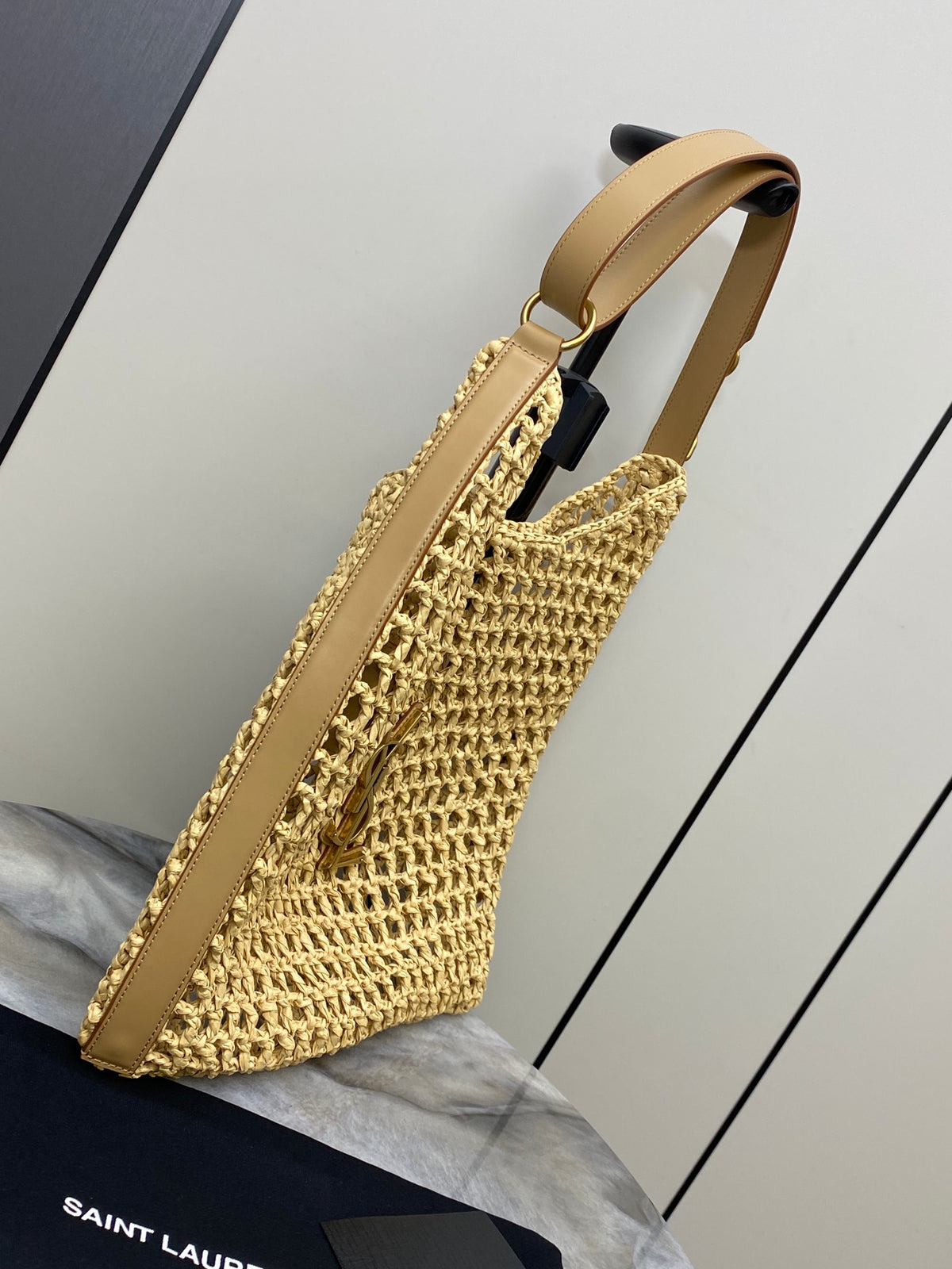Saint Laurent Oxalis Bag in Raffia Macrame - Pre-owned Authentic