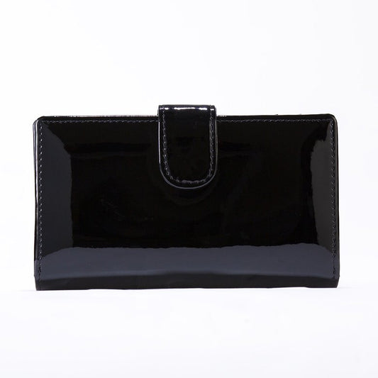 Python Print Black- Medium-Leather Wallet WB-502BLK