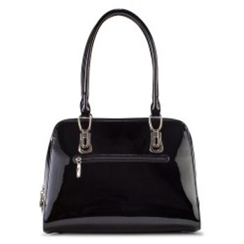 Diana Black Leopard Print Leather Handbag BH52-7573B