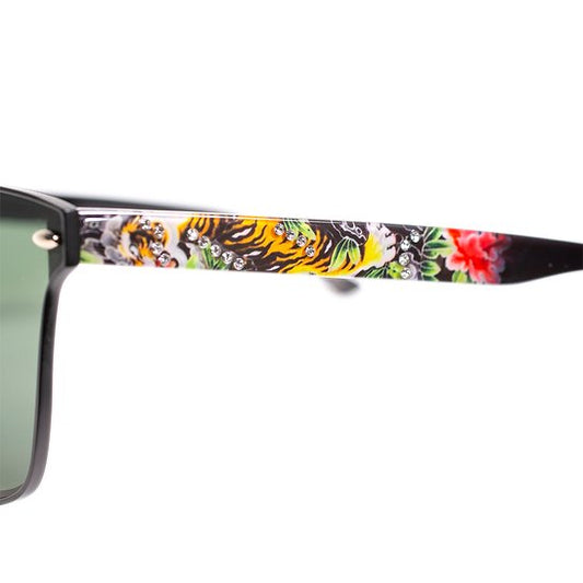 BV1902T C1 Unisex Bravo Tiger Print Sunglasses