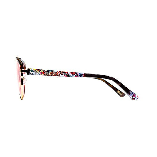 BV1903T C2 Unisex Bravo Tiger Print Sunglasses