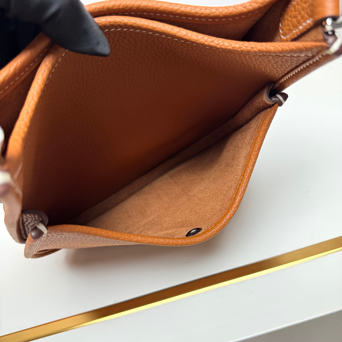 Hermes Evelyne  23  Taurillon Clemence Tan - Pre-Owned Authentic