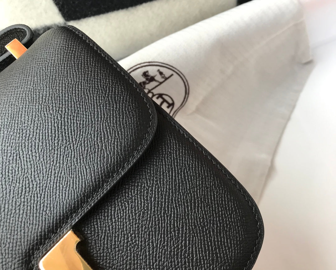 Hermes Constance 18 Epsom Leather Black with Gold Hardware - Pre-Owned Authentic