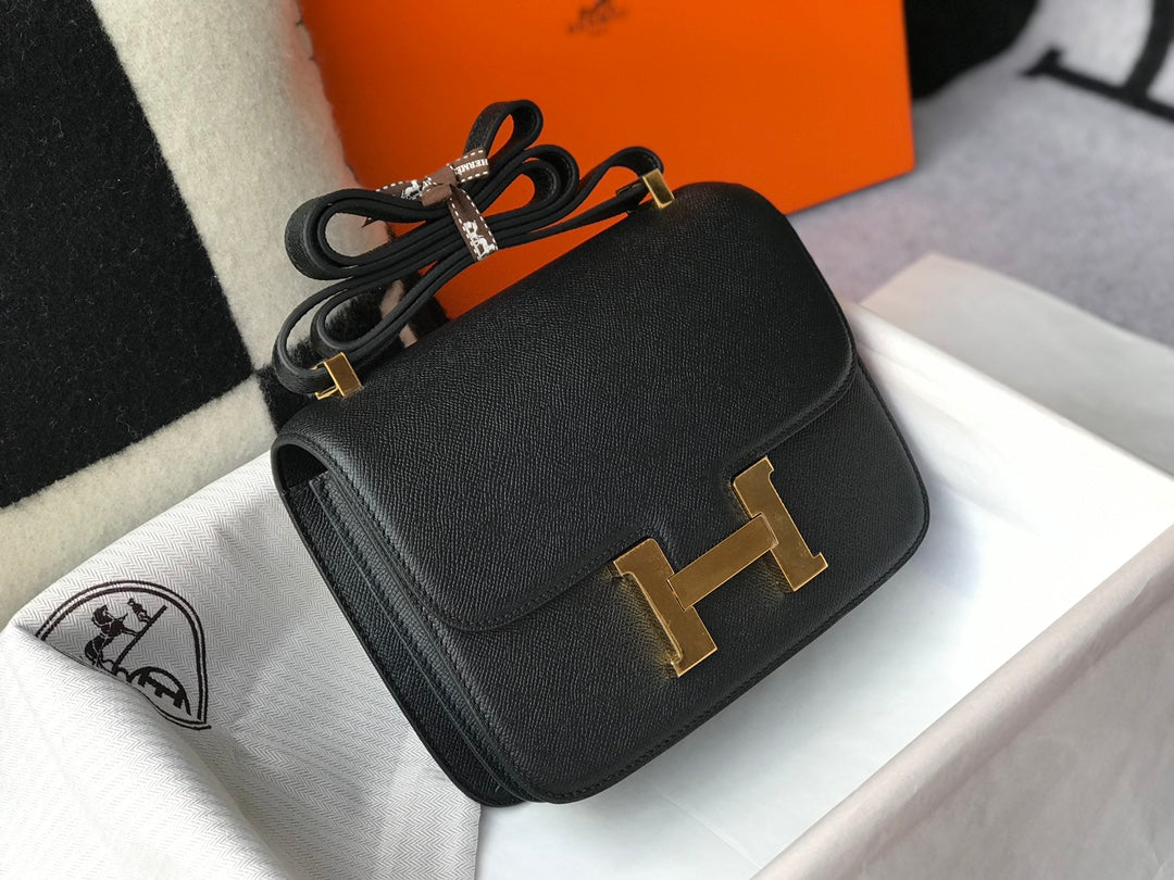 Hermes Constance 18 Epsom Leather Black with Gold Hardware - Pre-Owned Authentic