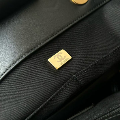 Chanel Deauville Tote in  Black & Biege - Pre-Owned Authentic