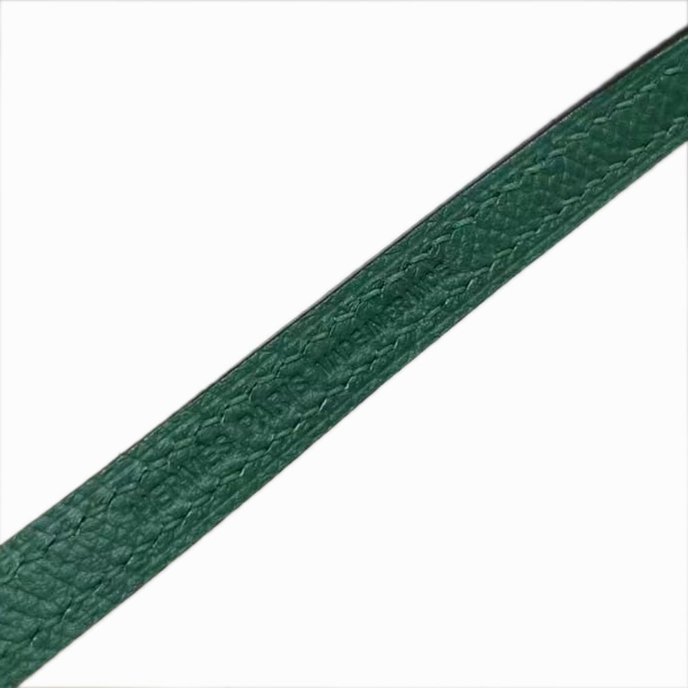 Pre-Owned Authentic Constance To-Go Wallet with Strap  Dark Green