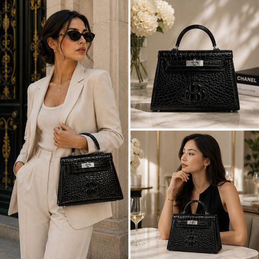 Hermes Kelly 25 Genuine Alligator  Leather - Pre-Owned Authentic