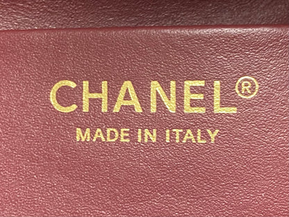 Chanel Mini Flap Bag With Top Handle Shiny Calfskin in Burgundy  AS6424 - Pre-Owned Authentic METIERS D'ART