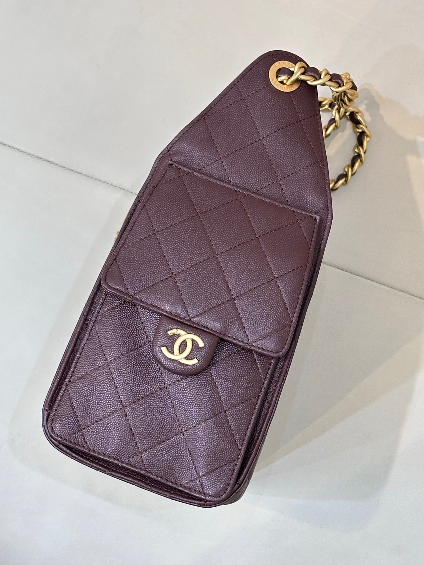 Pre-Owned Authentic Chanel 25 Small in Burgundy