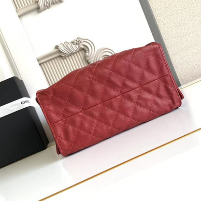 Pre-Owned Authentic Chanel 25 Small in  Red Hue