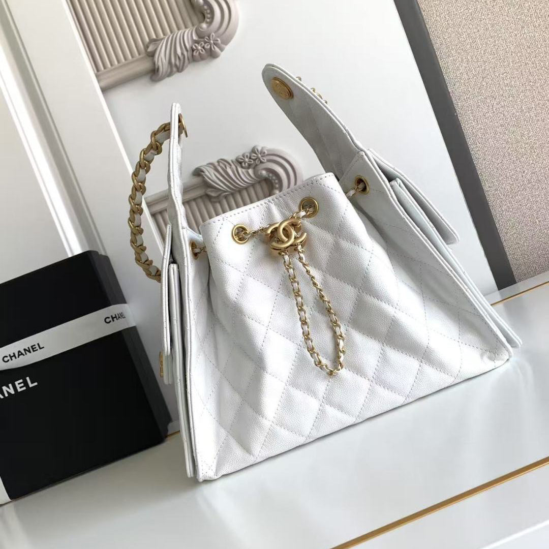 Chanel 25 Small in White - Pre-Owned Authentic