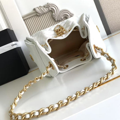 Chanel 25 Small in White - Pre-Owned Authentic