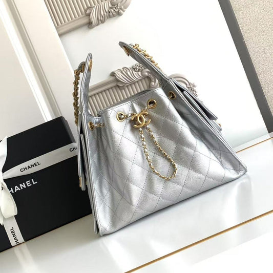 Chanel 25 Small in Silver - Pre-Owned Authentic
