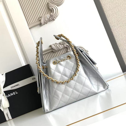 Chanel 25 Small in Silver - Pre-Owned Authentic