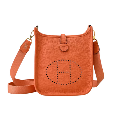 Pre-Owned Authentic Hermes Evelyne 17 Orange