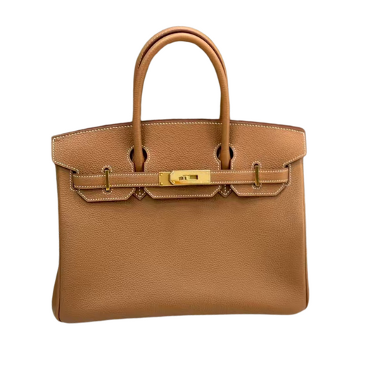 Hermes Birkin 30 Togo Leather in Gold with Gold Hardware – Pre-Owned Authentic