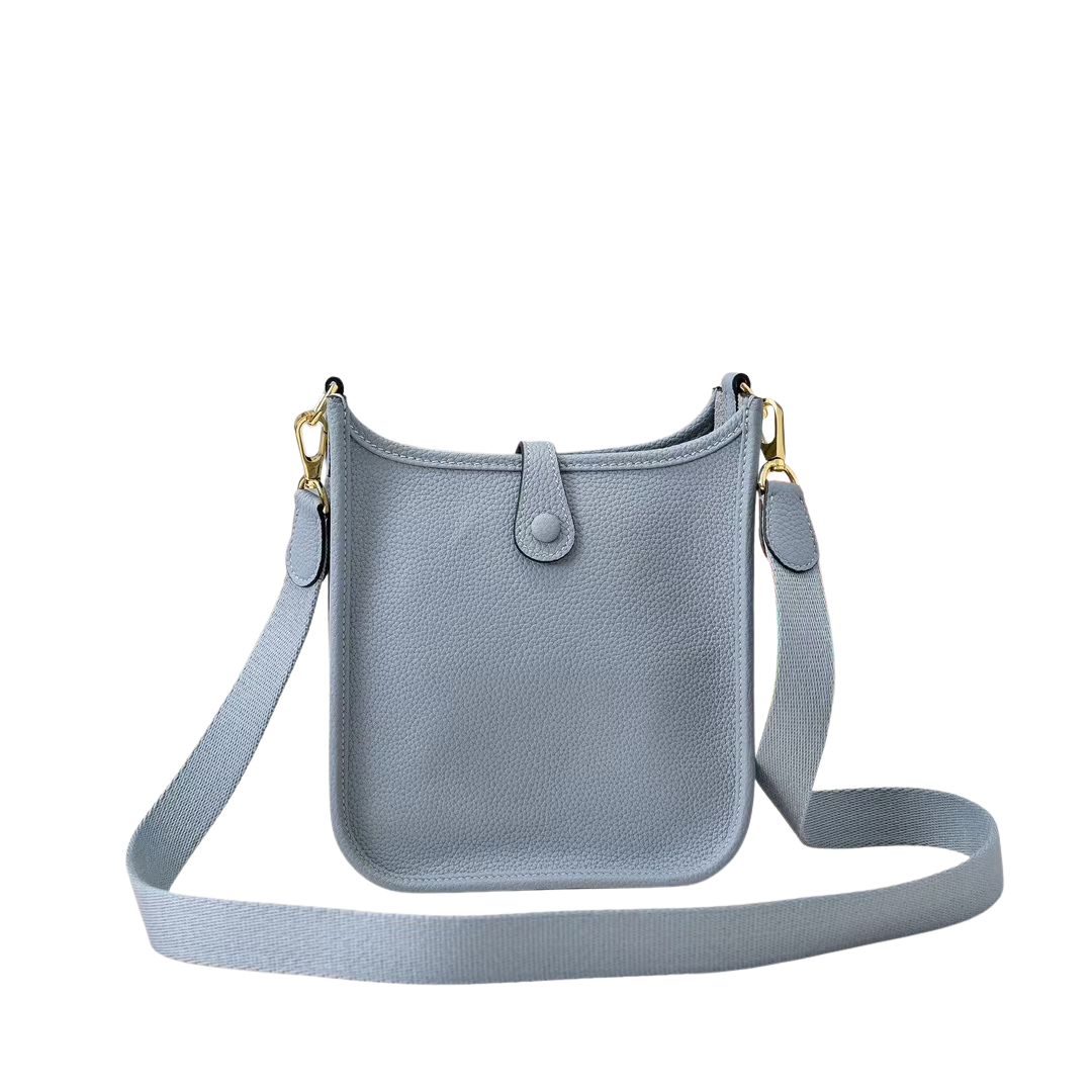 Hermes Evelyne TPM Taurillon Clemence Bleu Pale – Pre-Owned Authentic