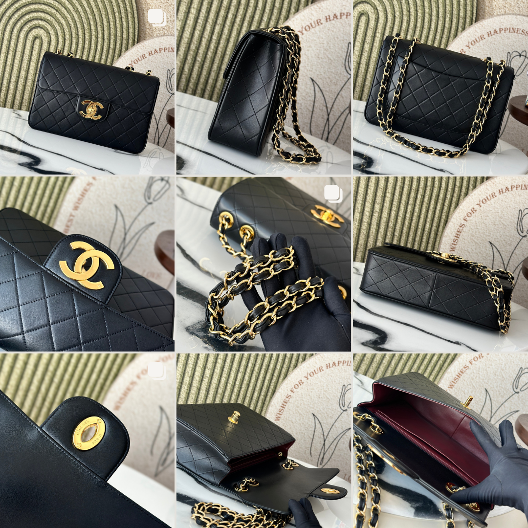 Pre-Owned Authentic Chanel Vintage Lambskin Bag