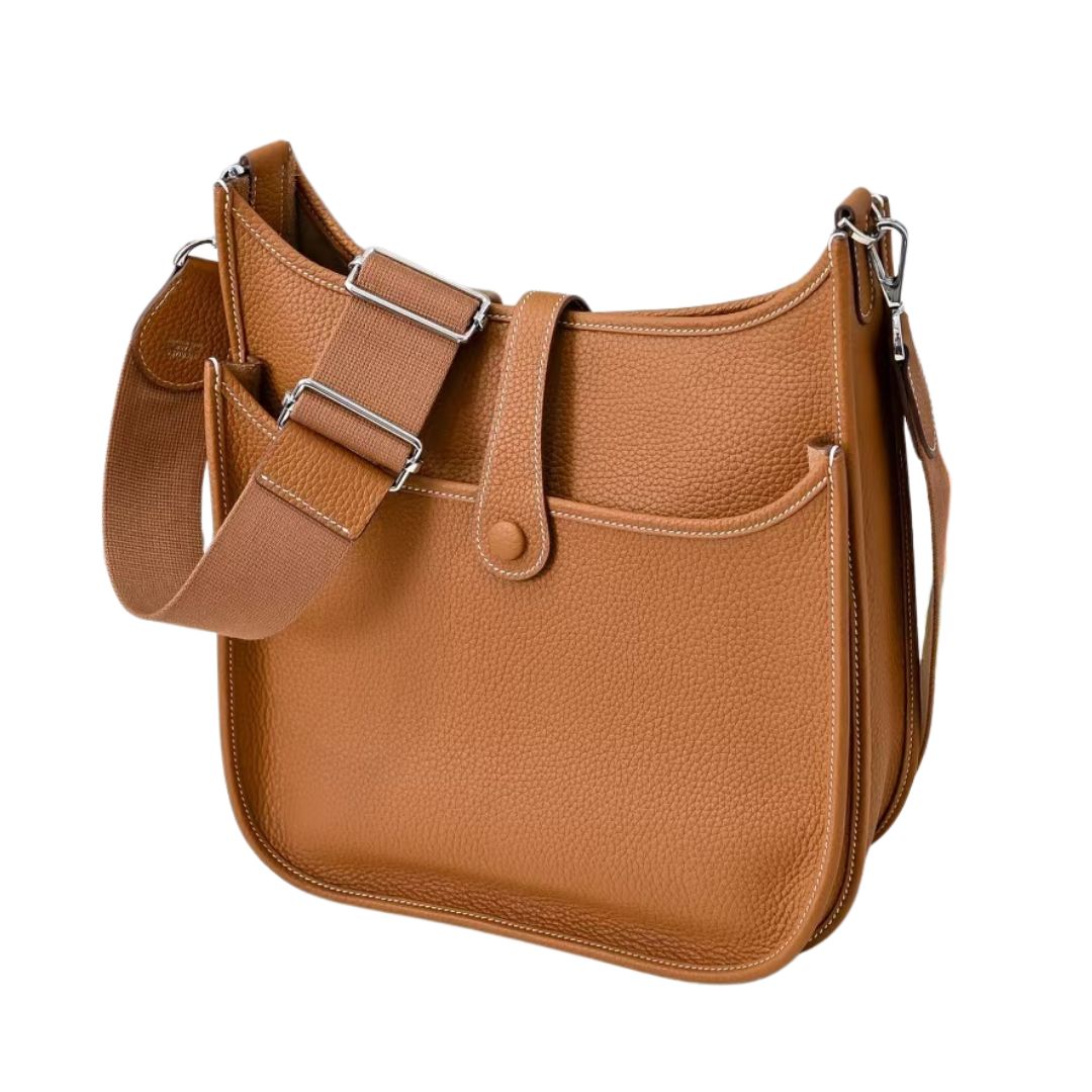 Pre-Owned Authentic Hermes Taurillon Clemence Evelyne III 29  PM Gold