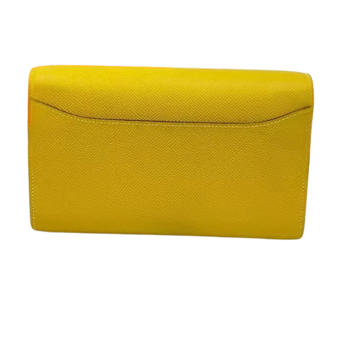 Hermes Constance Wallet To Go in Lime Evercolor – Wallet Only – Pre-Owned Authentic