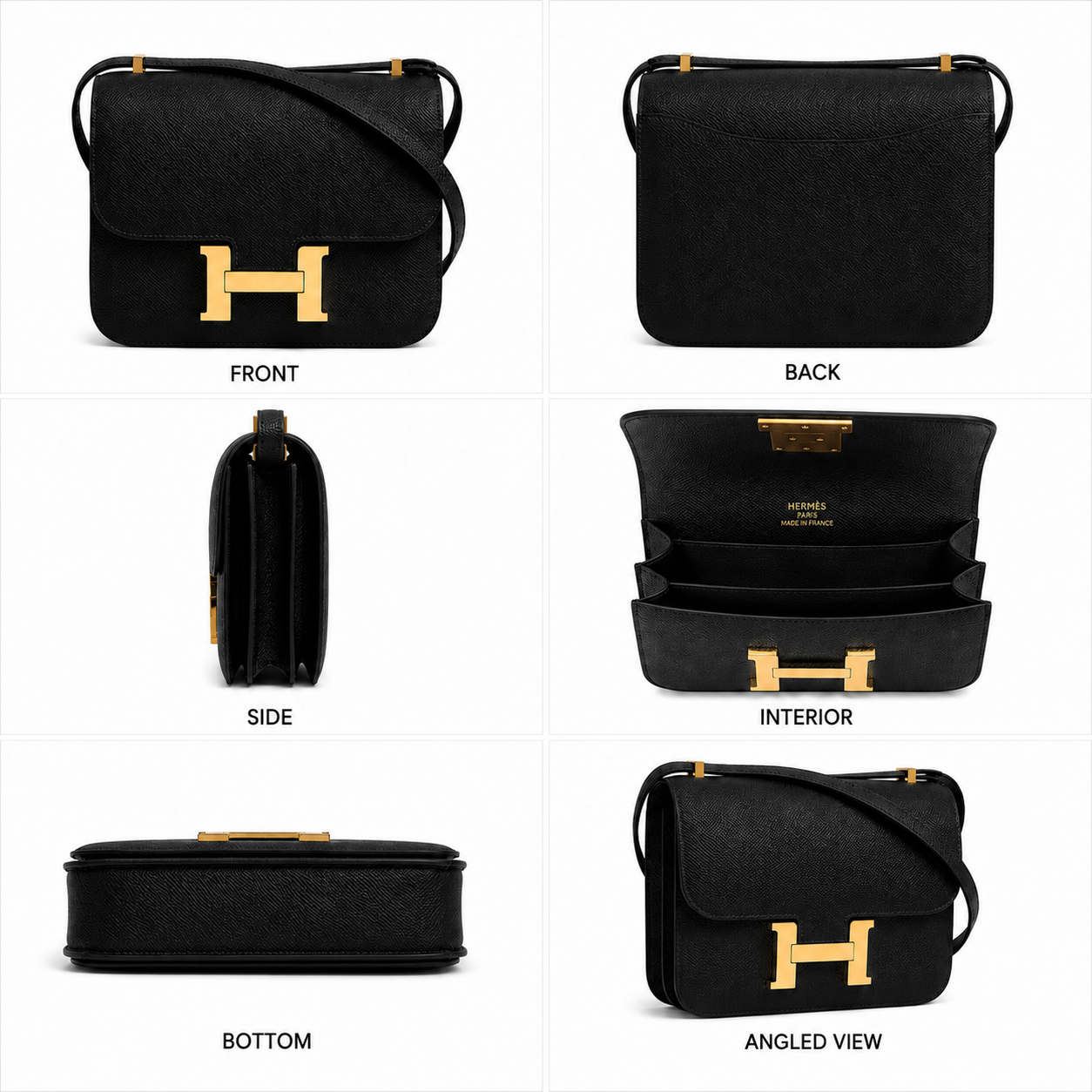 Hermes Constance 18 Epsom Leather Black with Gold Hardware - Pre-Owned Authentic