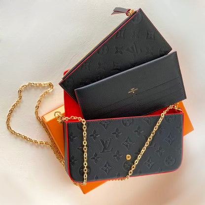 M63700 Pre-Owned Authentic Pochette Felicie with Authentic RFID Tag