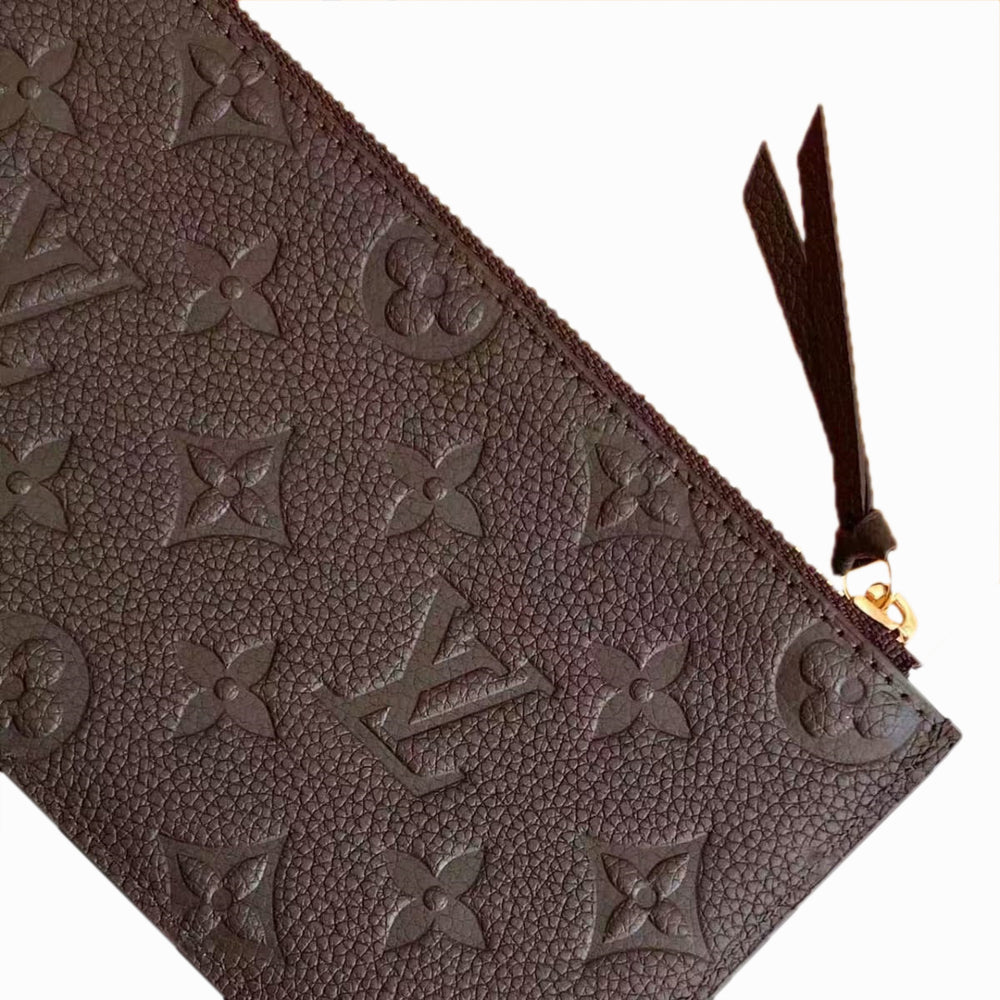 Pre-Owned Authentic Pochette Felicie Monogram Leather Tuffle Brown M80428