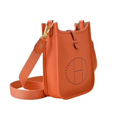 Pre-Owned Authentic Hermes Evelyne 17 Orange
