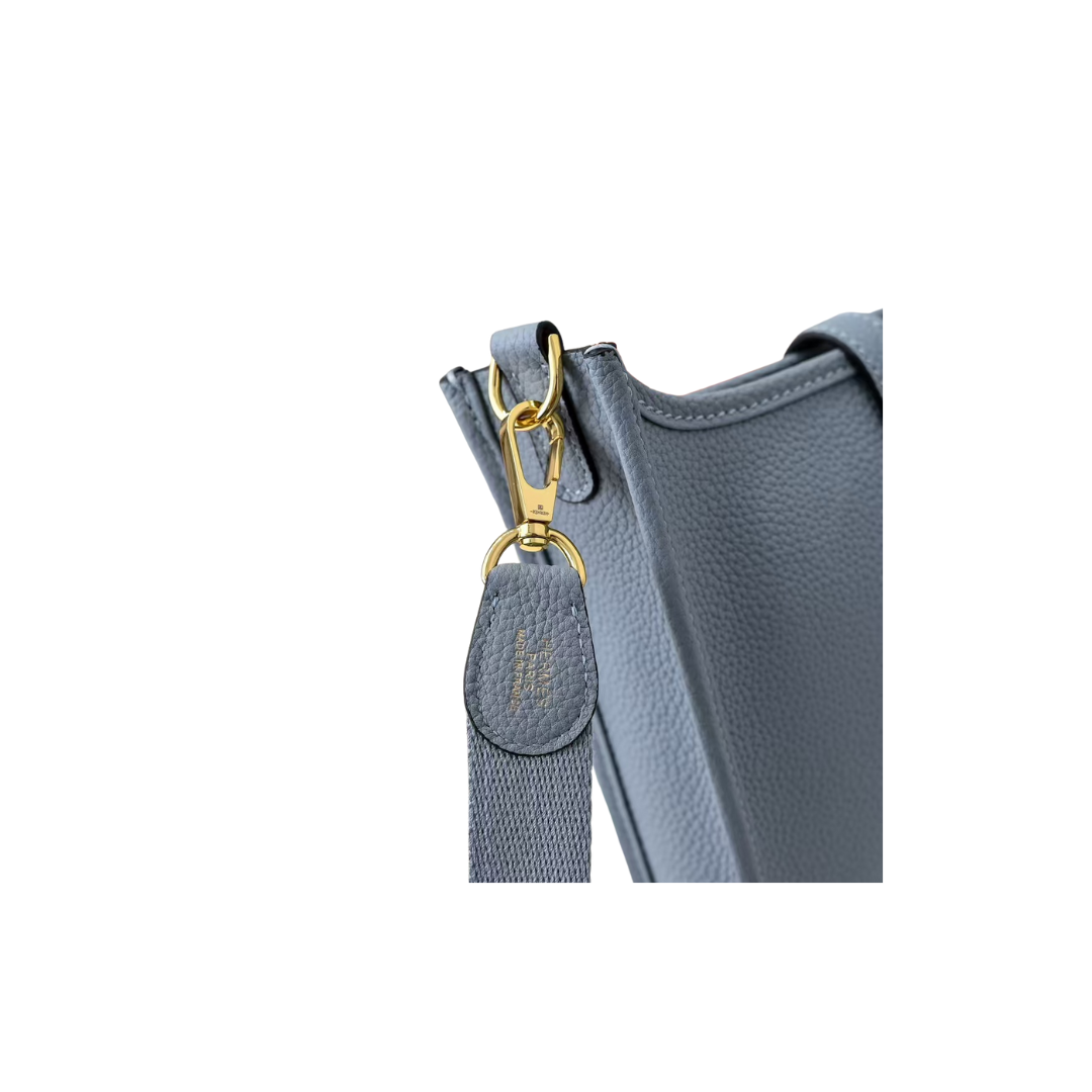Hermes Evelyne TPM Taurillon Clemence Bleu Pale – Pre-Owned Authentic
