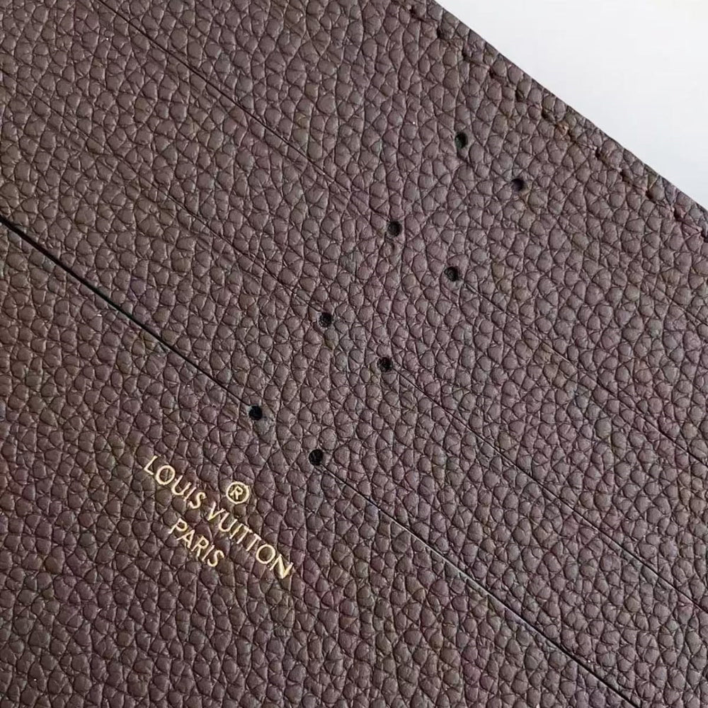 Pre-Owned Authentic Pochette Felicie Monogram Leather Tuffle Brown M80428