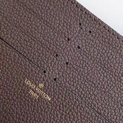 M80428 Pre-Owned Authentic Pochette Felicie Monogram Leather Tuffle Brown with Authentic RFID Tag