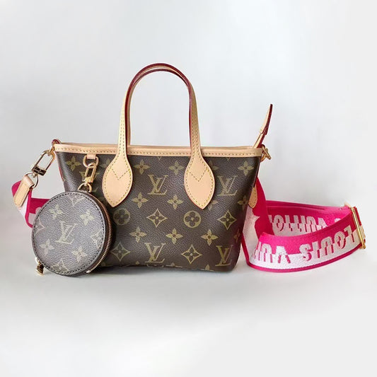 Pre-Owned Authentic Neverfull BB Rose Red M46786